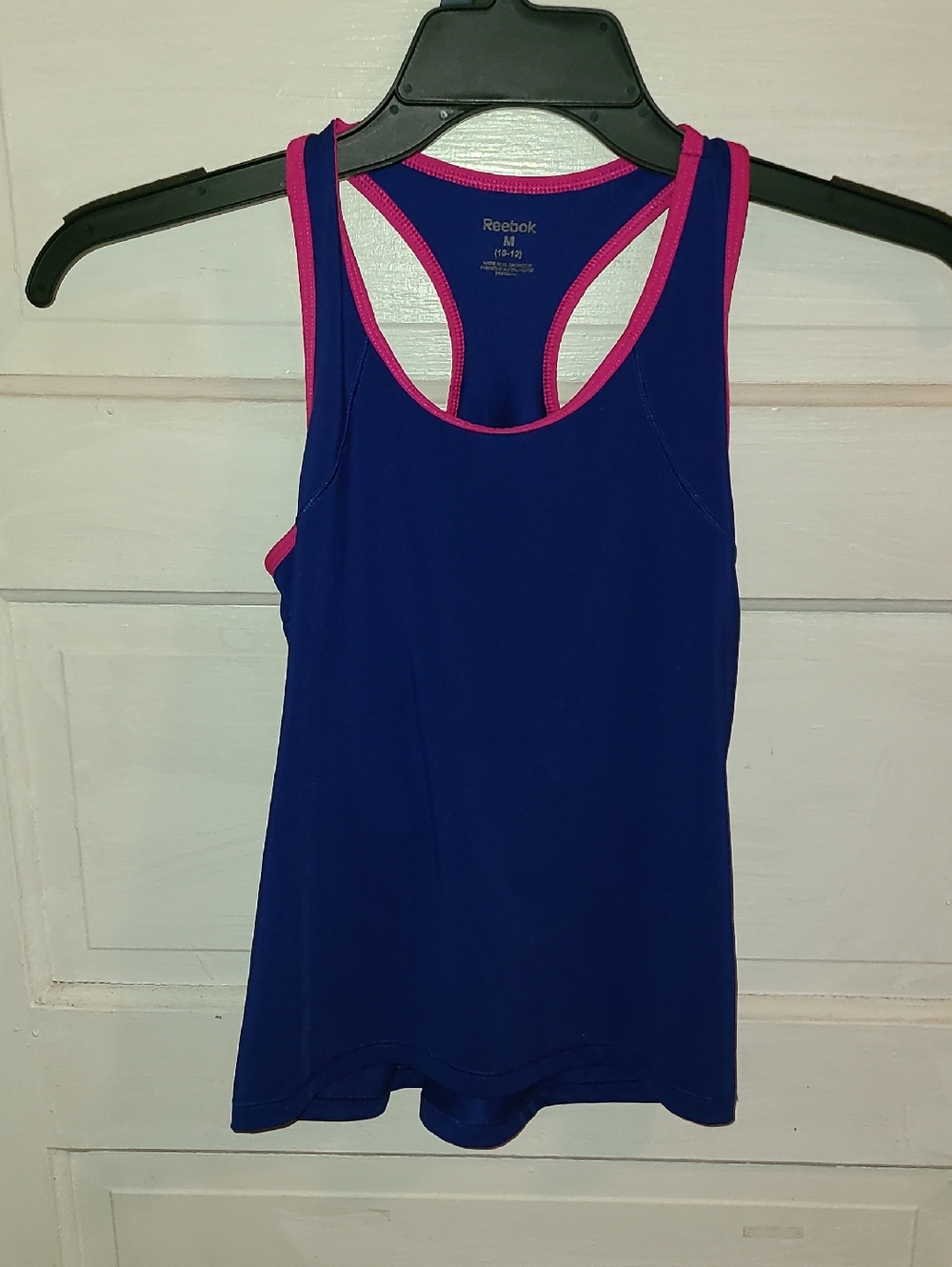 Reebok Royal Blue Racerback Tank with Pink Trim